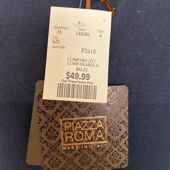 Navy Silk Dress - Picture 5 of 7